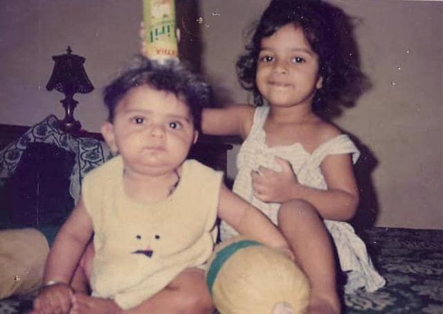 Tanya, 3, and Karan, 1, at their Delhi home in 1990 Tanya, 3, and Karan, 1, at their Delhi home in 1990