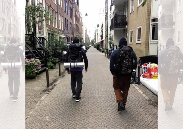 Pankaj and Abhishek Thapar leaving Amsterdam on Day 1 of the walk Pankaj and Abhishek Thapar leaving Amsterdam on Day 1 of the walk