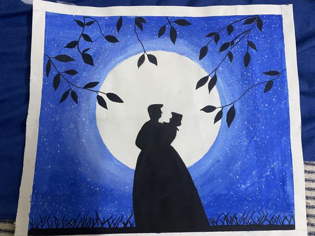 A close view of Chirag Shetty’s painting. (Special Arrangement)