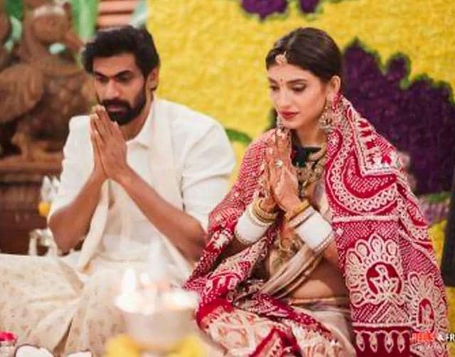 Rana Daggubati, wife Miheeka Bajaj perform Satyanarayan pu