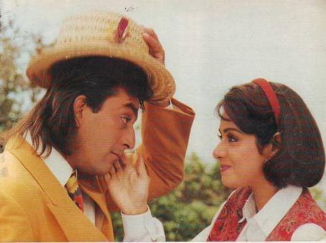 Sridevi and Sanjay Dutt in Gumraah. (@FilmHistoryPic/Twitter) Sridevi and Sanjay Dutt in Gumraah. (@FilmHistoryPic/Twitter)
