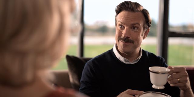Jason Sudeikis in a still from Ted Lasso. Jason Sudeikis in a still from Ted Lasso.