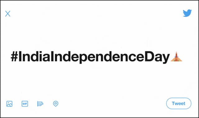 Twitter emoji on Independence Day 2020. (Twitter) Twitter emoji on Independence Day 2020. (Twitter)