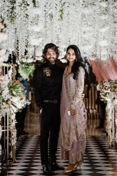 Allu Arjun with his wife. Allu Arjun with his wife.