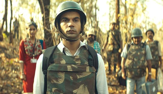 Rajkummar Rao in a still from Newton. Rajkummar Rao in a still from Newton.