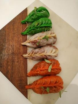 Tricolour Dumplings. Tricolour Dumplings.