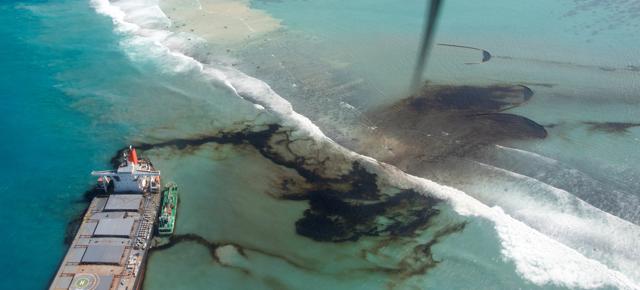 FILE PHOTO: A general view shows the bulk carrier ship MV Wakashio, that ran aground on a reef, at Riviere des Creoles, Mauritius, in this handout image obtained by Reuters on August 11, 2020. (via REUTERS) FILE PHOTO: A general view shows the bulk carrier ship MV Wakashio, that ran aground on a reef, at Riviere des Creoles, Mauritius, in this handout image obtained by Reuters on August 11, 2020. (via REUTERS)
