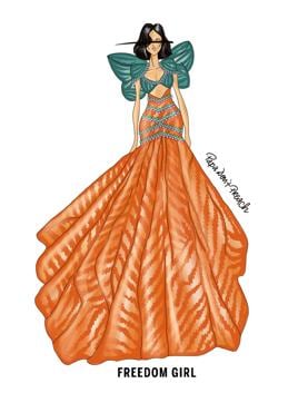 Sketch by designer Shubhika Davda