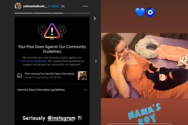 Natasha shared two posts on her Instagram stories on Tuesday. Natasha shared two posts on her Instagram stories on Tuesday.