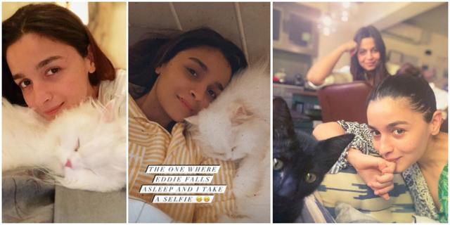 Alia with her pets. Alia with her pets.