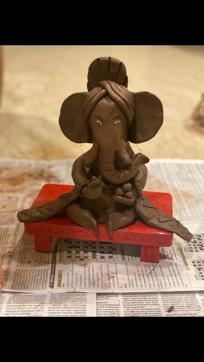 Ganpati made by Maniesh’s daughter Saisha Ganpati made by Maniesh’s daughter Saisha