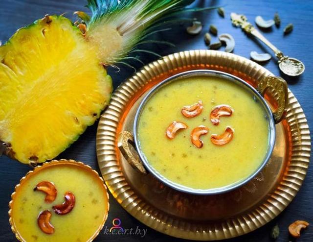 Pineapple payasam is a delicious South Indian payasam made with pineapple, coconut milk and jaggery. (Instagram @macaron_gal) Pineapple payasam is a delicious South Indian payasam made with pineapple, coconut milk and jaggery. (Instagram @macaron_gal)