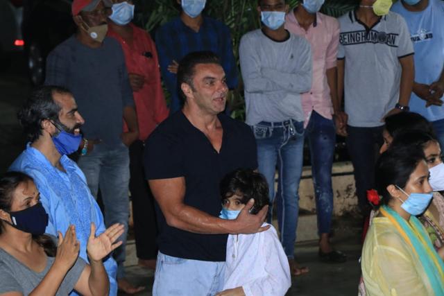 Sohail Khan with son Yohan. (Varinder Chawla) Sohail Khan with son Yohan. (Varinder Chawla)