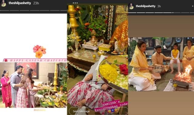 Shilpa Shetty shared glimpses of her house on Instagram stories. Shilpa Shetty shared glimpses of her house on Instagram stories.