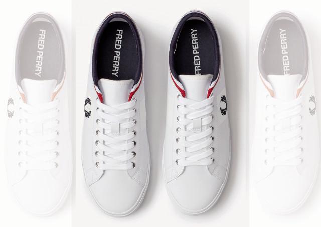 White sports sneakers by Fred Perry White sports sneakers by Fred Perry