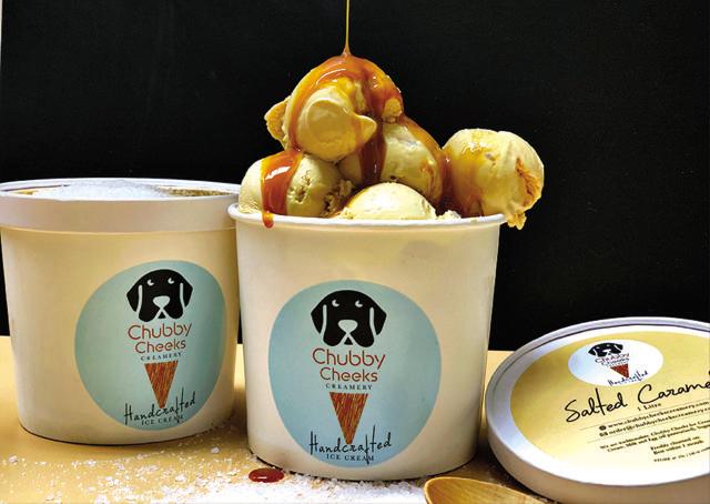 Salted Caramel is among the popular ice cream flavours from Chubby Cheeks