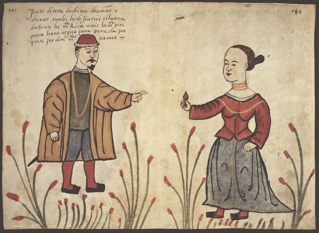 A Chinese couple in the Codex. (Wikimedia Commons) A Chinese couple in the Codex. (Wikimedia Commons)
