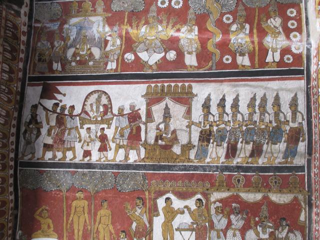 Jain temple mural in Tiruparuthikundram. (Wikimedia Commons) Jain temple mural in Tiruparuthikundram. (Wikimedia Commons)