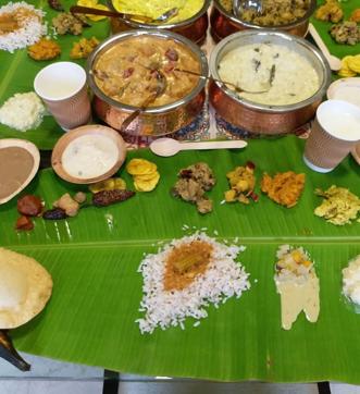 An Onam spread on a banana leaf (Insta/@malaikaaroraofficial) An Onam spread on a banana leaf (Insta/@malaikaaroraofficial)