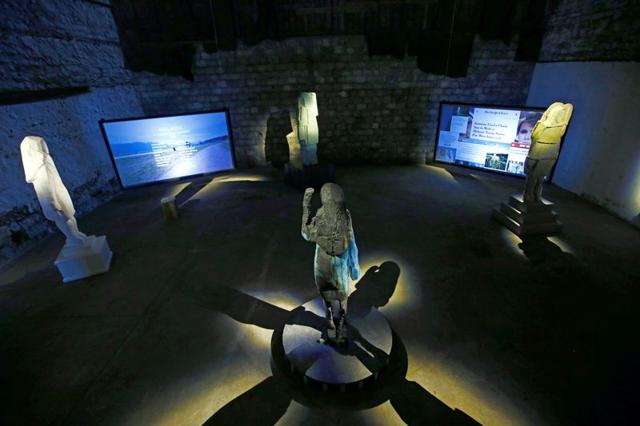 Statues of Melania Trump are seen in the exhibition Fuck off illusion from the artist Brad Downey in Koper, Slovenia, September 1, 2020. (REUTERS) Statues of Melania Trump are seen in the exhibition Fuck off illusion from the artist Brad Downey in Koper, Slovenia, September 1, 2020. (REUTERS)
