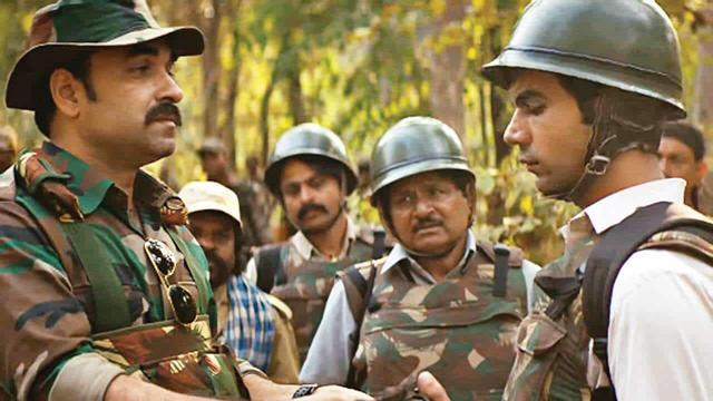Pankaj Tripathi, Rajkummar Rao and Raghubir Yadav in Newton. Pankaj Tripathi, Rajkummar Rao and Raghubir Yadav in Newton.