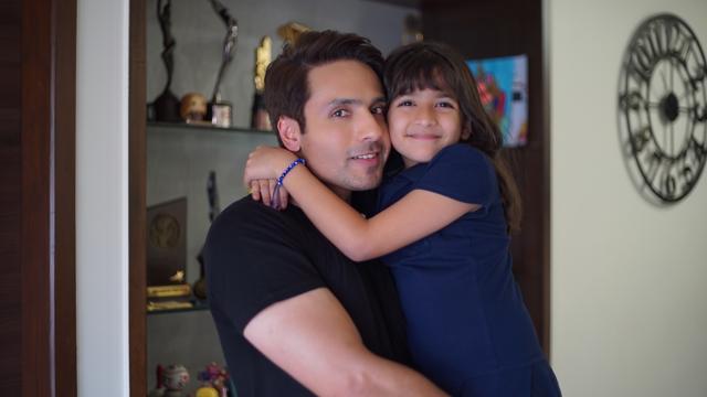 Iqbal Khan with his daughter Ammaara.