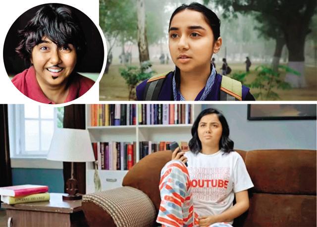 (Clockwise) A still from Prajakta’s short, Khayali Pulao; A still from her video screened at the UN; Montu, a fictional character she plays on her channel, is overshadowing her popularity (inset) (Clockwise) A still from Prajakta’s short, Khayali Pulao; A still from her video screened at the UN; Montu, a fictional character she plays on her channel, is overshadowing her popularity (inset)