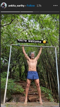 Ankita Konwar’s Instagram story for Milind Soman (Instagram/ankita_earthy)