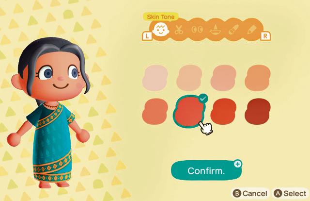 Animal Crossing, since March, has offered a sari option for sims. (Image courtesy Nintendo) Animal Crossing, since March, has offered a sari option for sims. (Image courtesy Nintendo)