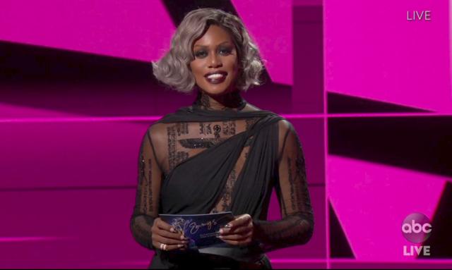 Laverne Cox presents the award for outstanding directing for a drama series during the 72nd Emmy Awards broadcast. (AP) Laverne Cox presents the award for outstanding directing for a drama series during the 72nd Emmy Awards broadcast. (AP)