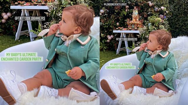 Amy Jackson shared a picture of son Andreas on her Instagram Stories. Amy Jackson shared a picture of son Andreas on her Instagram Stories.
