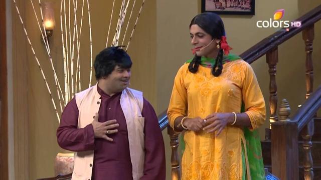 Kiku Sharda and Sunil Grover in Comedy Nights with Kapil Sharma. Kiku Sharda and Sunil Grover in Comedy Nights with Kapil Sharma.