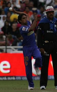 Kamran Khan of RR bowled the first super-over of the IPL, in 2009, and dismissed KKR’s Chris Gayle. (Santosh Harare / HT Photo) Kamran Khan of RR bowled the first super-over of the IPL, in 2009, and dismissed KKR’s Chris Gayle. (Santosh Harare / HT Photo)