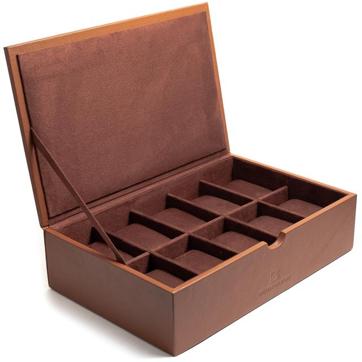 Watch and accessory box in dark tan by The Leather Story Watch and accessory box in dark tan by The Leather Story