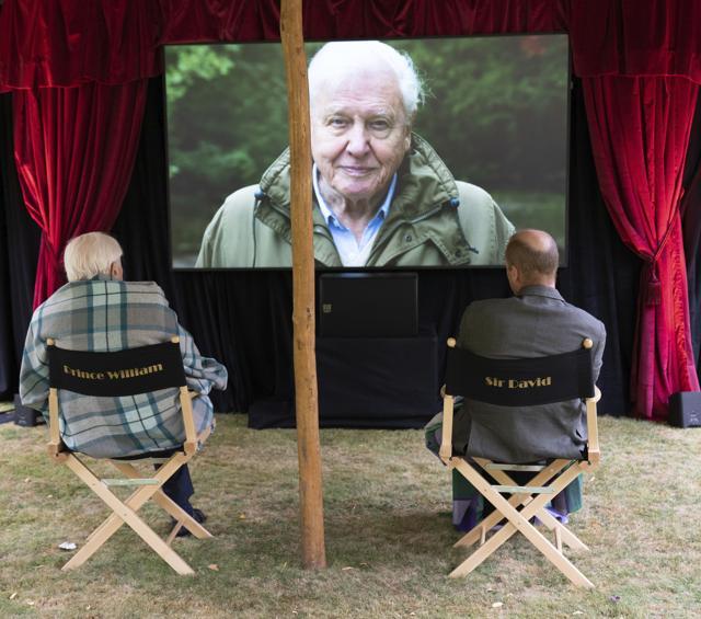 British Naturalist Sir David Attenborough sits with Prince William. (AP) British Naturalist Sir David Attenborough sits with Prince William. (AP)