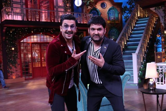 Ranveer Singh and Kapil Sharma in a still from The Kapil Sharma Show. Ranveer Singh and Kapil Sharma in a still from The Kapil Sharma Show.