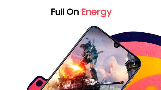 The Galaxy F41 features a humongous 6,000mAh battery that will chug along all day long. (Samsung) The Galaxy F41 features a humongous 6,000mAh battery that will chug along all day long. (Samsung)
