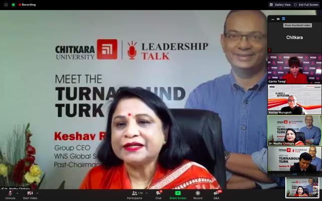 Chitkara University pro-chancellor Madhu Chitkara during the webinar. (HT Photo ) Chitkara University pro-chancellor Madhu Chitkara during the webinar. (HT Photo )