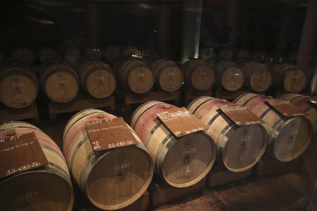 Wine barrels sit at the Tacama vineyard in Ica, Peru, Monday, Sept. 28, 2020. (AP) Wine barrels sit at the Tacama vineyard in Ica, Peru, Monday, Sept. 28, 2020. (AP)