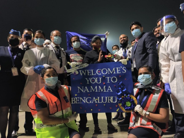 A welcome banner for the baby in Bengaluru. (Sourced) A welcome banner for the baby in Bengaluru. (Sourced)