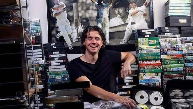 Rob Moody, 42, a musician from Australia, likes to joke that he's been collecting match footage since he was 5 (it started when his dad bought the family their first DVR). He now has 300 videotapes, 25,000 DVDs, and 60 hard drives holding a total of about 100TB of footage. ‘I have hundreds of videos involving the great Sachin Tendulkar,’ he says. You can find a decade of his posts on youtube.com/robelinda2. Rob Moody, 42, a musician from Australia, likes to joke that he's been collecting match footage since he was 5 (it started when his dad bought the family their first DVR). He now has 300 videotapes, 25,000 DVDs, and 60 hard drives holding a total of about 100TB of footage. ‘I have hundreds of videos involving the great Sachin Tendulkar,’ he says. You can find a decade of his posts on youtube.com/robelinda2.