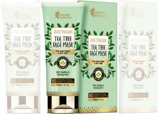 Tea Tree face mask by Oriental Botanics, which is effective on oily skin