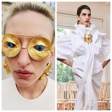 Gold accessories from Schiaparelli and Patou (Instagram) Gold accessories from Schiaparelli and Patou (Instagram)