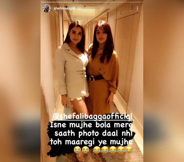 Shehnaaz Gill shares photo with Bigg Boss 13 co-contestant Shefali ...