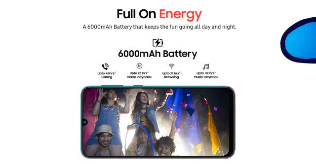 samsung f41 battery mah