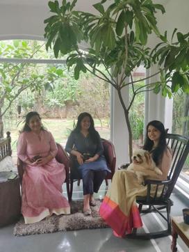 The co-founders: Noor Arora (right) with her mother Geeti Arora and aunt Mani Khurana (centre). The co-founders: Noor Arora (right) with her mother Geeti Arora and aunt Mani Khurana (centre).