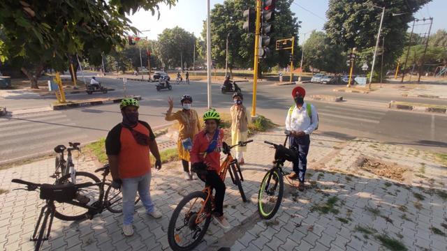 Chandigarh-based group Cyclegiri has started a Ride in Formals initiative. Chandigarh-based group Cyclegiri has started a Ride in Formals initiative.