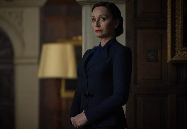 Rebecca: Kristin Scott Thomas as Mrs. Danvers. (Kerry Brown / Netflix) Rebecca: Kristin Scott Thomas as Mrs. Danvers. (Kerry Brown / Netflix)