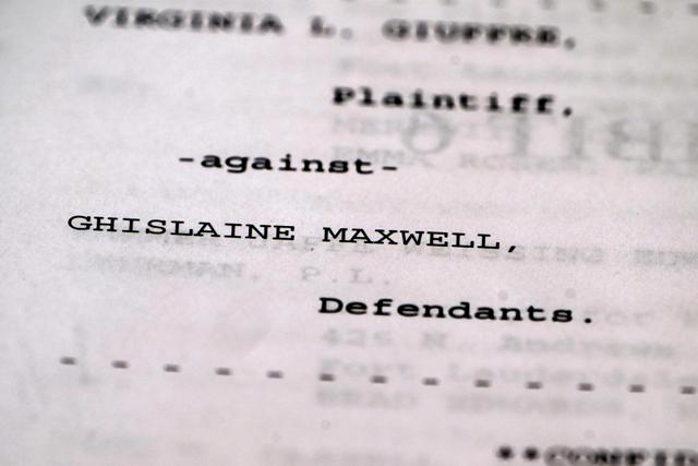 A deposition that British socialite Ghislaine Maxwell gave in 2016 relating to her dealings with the late Jeffrey Epstein is pictured in the Manhattan borough of New York City, New York, U.S., October 22, 2020. (REUTERS PHOTO) A deposition that British socialite Ghislaine Maxwell gave in 2016 relating to her dealings with the late Jeffrey Epstein is pictured in the Manhattan borough of New York City, New York, U.S., October 22, 2020. (REUTERS PHOTO)