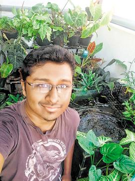 Navneet Kumar, 26, an entrepreneur in Bengaluru, says gardening gives him a sense of setting and achi-eving goals in a world where so little is certain. Navneet Kumar, 26, an entrepreneur in Bengaluru, says gardening gives him a sense of setting and achi-eving goals in a world where so little is certain.
